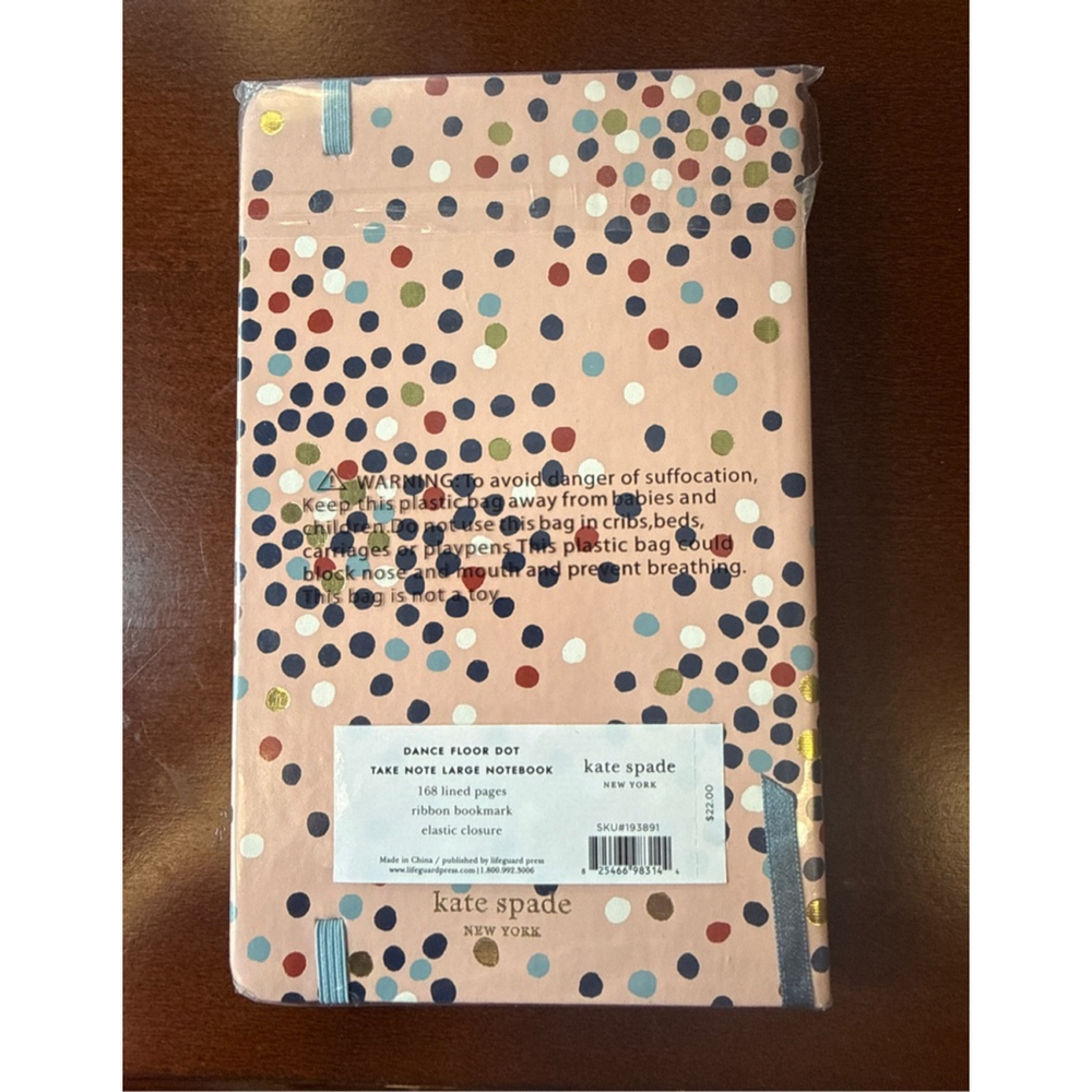 Kate Spade Pink Gold Confetti Notebook & Desk Organizer Set One Size - Picture 3 of 5